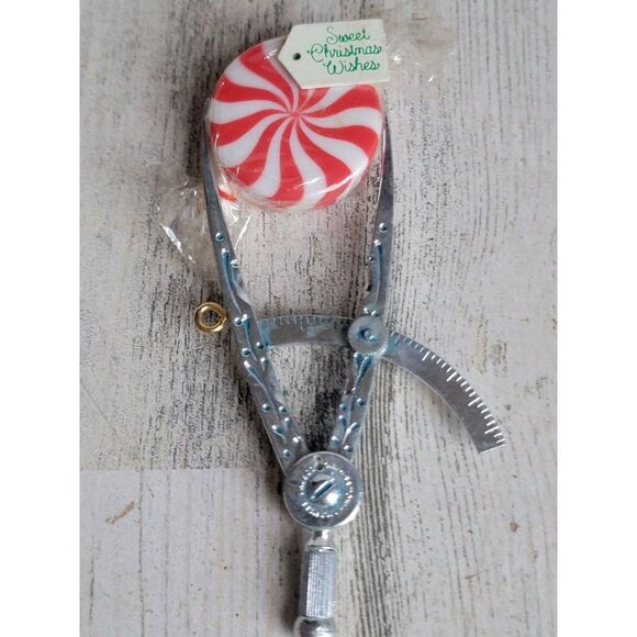 Enesco Merry millimeters AS IS peppermint sweet Christmas wishes ornament Xmas - Picture 4 of 6